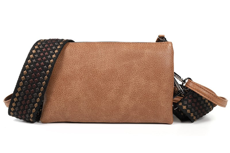 I'm Dutch dames- / schoudertasje New York camel new PU leer handtas