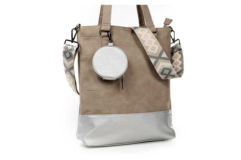 I'm Dutch schoudertas/shopper Lyon grijs