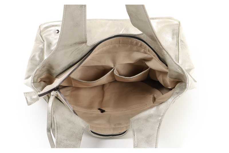 I'm Dutch schoudertas/shopper Nice silver