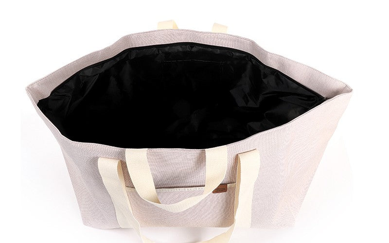 I'm Dutch beach shopper/weekendtas Mari naturel zalm