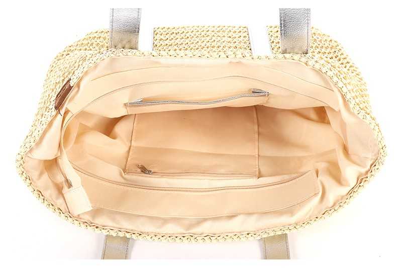 I'm Dutch gevlochten shopper strandtas Vista naturel