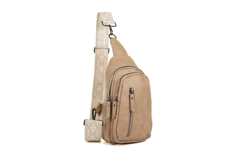 I'm Dutch crossbodytas Mattie taupe