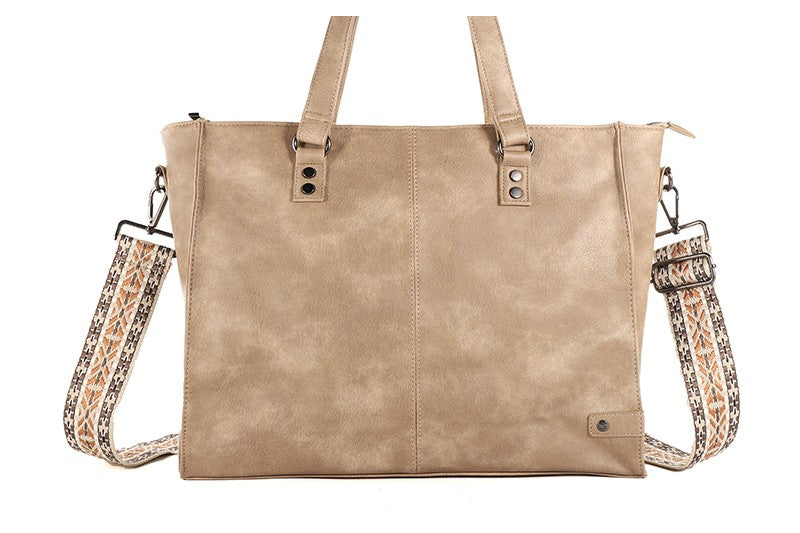 I'm Dutch schoudertas/shopper Veghel taupe