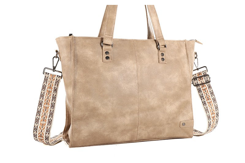 I'm Dutch schoudertas/shopper Veghel taupe