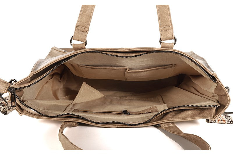 I'm Dutch schoudertas/shopper Veghel taupe