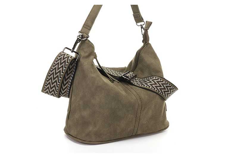 I'm Dutch schoudertas new Palma met geweven band dark green