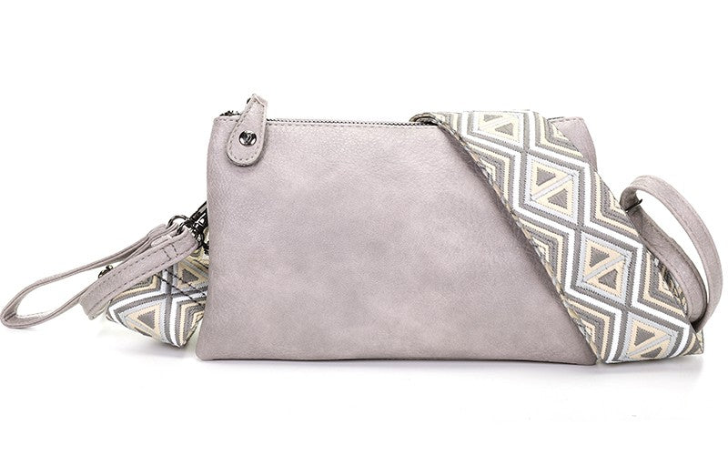 I'm Dutch dames- / schoudertasje New York grey grijs PU leer
