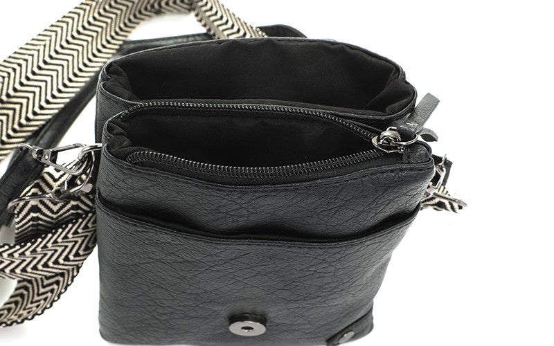 I'm Dutch telefoon/schoudertas Kansas black zwart