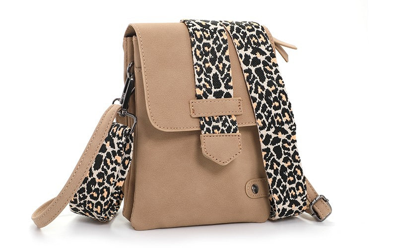I'm Dutch telefoon/schoudertas new Metz panter camel