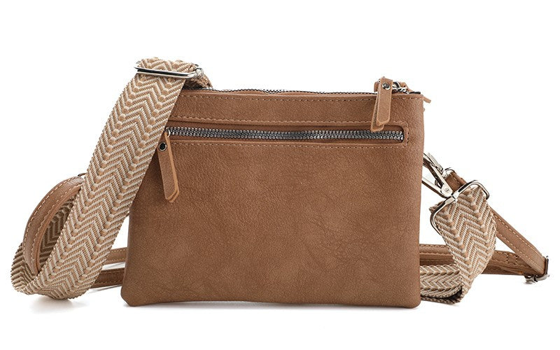 I'm Dutch crossbody schoudertas Gent camel