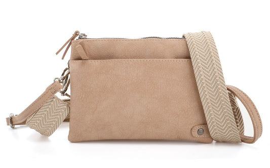 I'm Dutch crossbody schoudertas Gent taupe