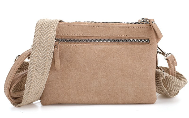 I'm Dutch crossbody schoudertas Gent taupe