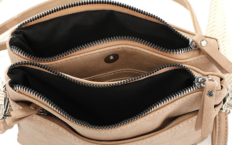 I'm Dutch crossbody schoudertas Gent taupe