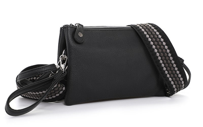 I'm Dutch dames- / schoudertasje New York black zwart PU leer