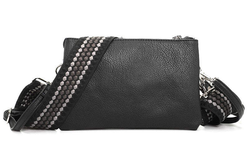 I'm Dutch dames- / schoudertasje New York black zwart PU leer