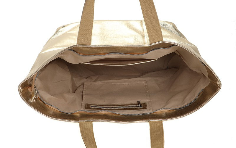 I'm Dutch schoudertas/shopper Seychelle champagne