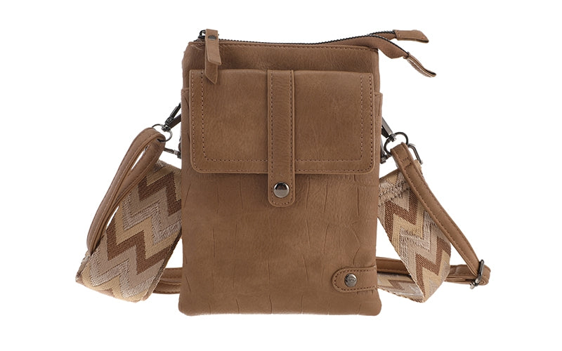 I'm Dutch telefoon/schoudertas Tyler light camel