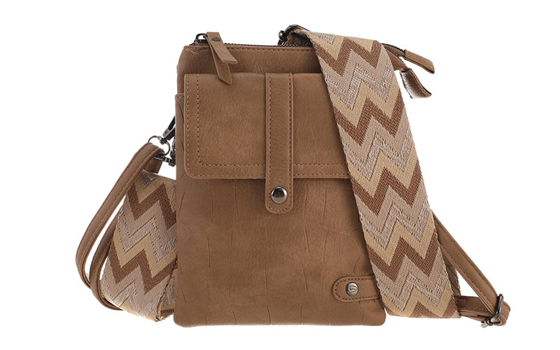 I'm Dutch telefoon/schoudertas Tyler light camel
