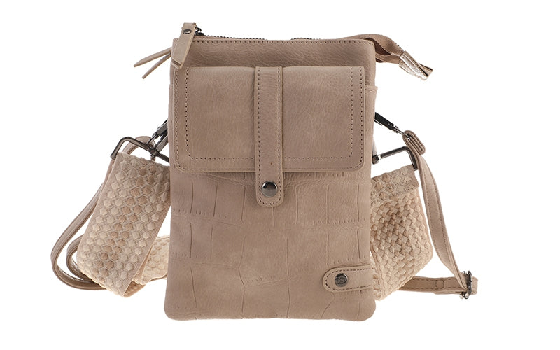 I'm Dutch telefoon/schoudertas Tyler light taupe