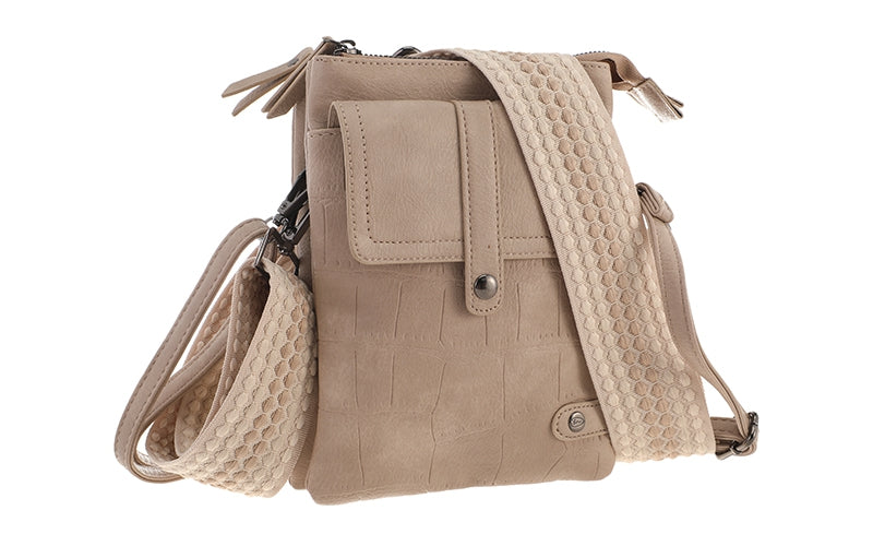 I'm Dutch telefoon/schoudertas Tyler light taupe