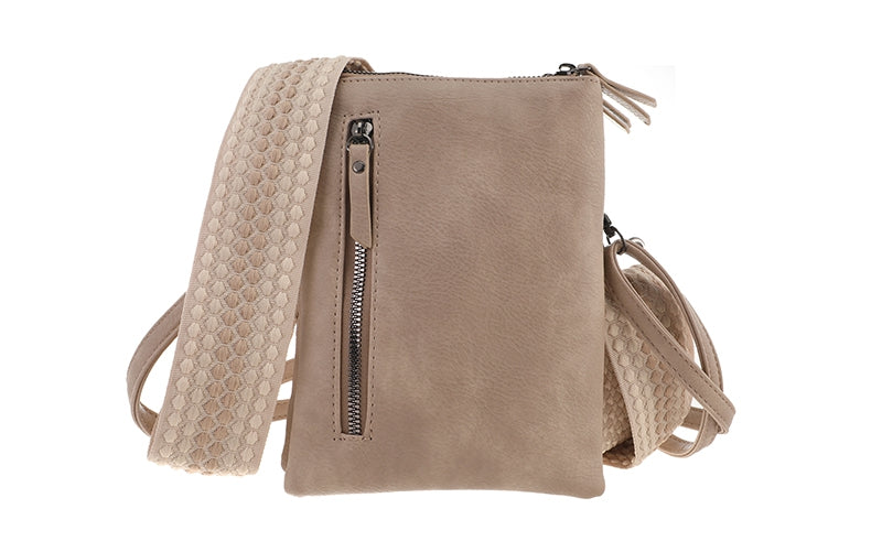 I'm Dutch telefoon/schoudertas Tyler light taupe