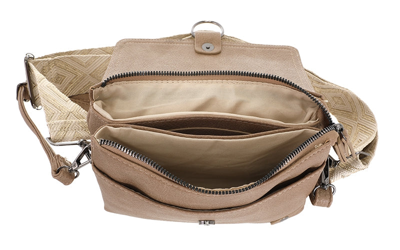 I'm Dutch schoudertas Weston taupe