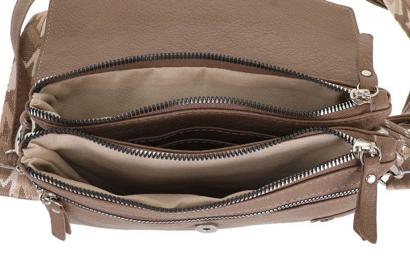 I'm Dutch crossbody schoudertas Stanfield dark camel