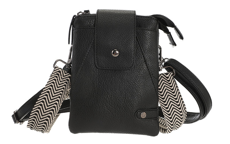 I'm Dutch telefoon/schoudertas Horton black zwart