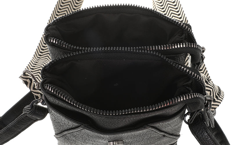 I'm Dutch telefoon/schoudertas Horton black zwart