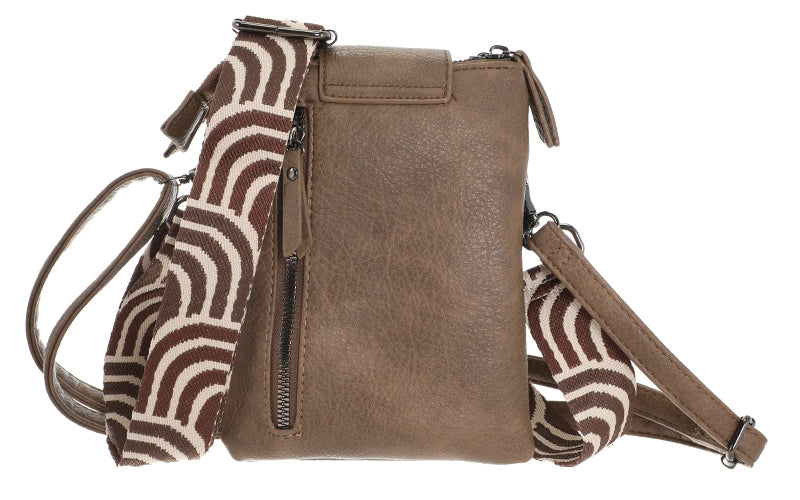I'm Dutch telefoon/schoudertas Horton dark camel