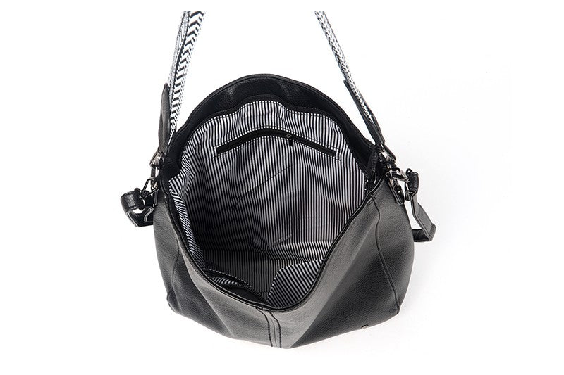 I'm Dutch schoudertas / crossbody Serra zwart PU materiaal