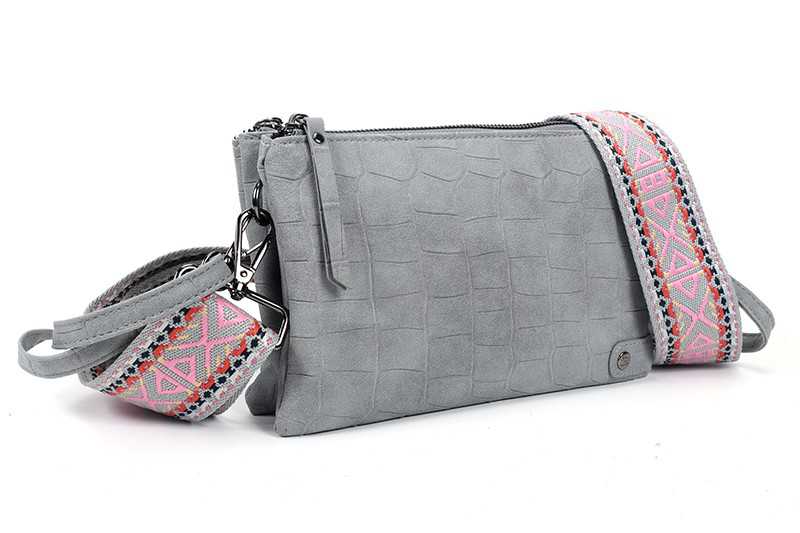I'm Dutch Blue New Amsterdam schoudertasje/crossbody met 2 banden PU leer