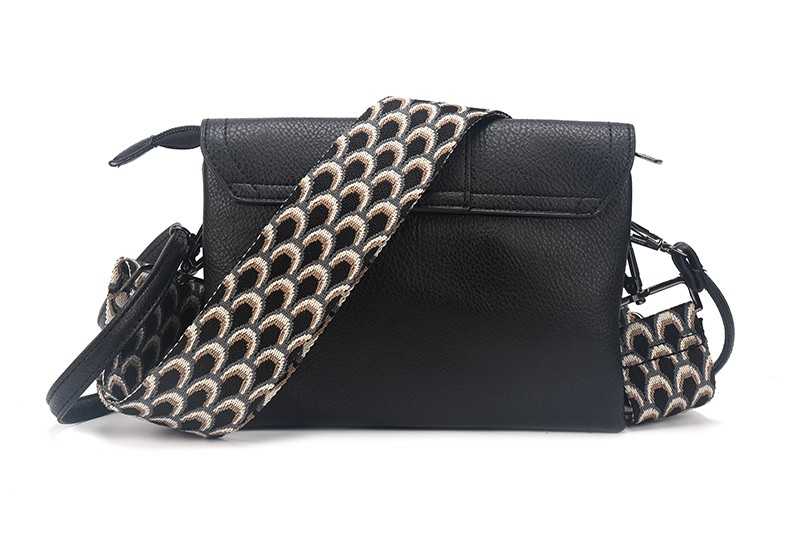 I'm Dutch New Colorado schoudertasje/clutch zwart PU materiaal veganistisch leer handtas