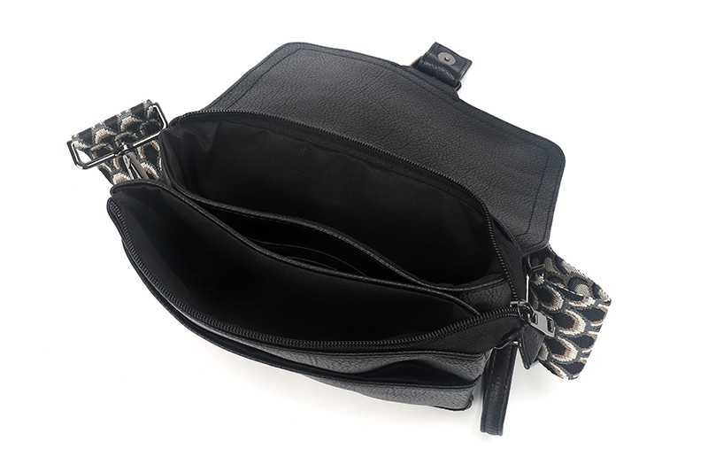 I'm Dutch New Colorado schoudertasje/clutch zwart PU materiaal veganistisch leer handtas