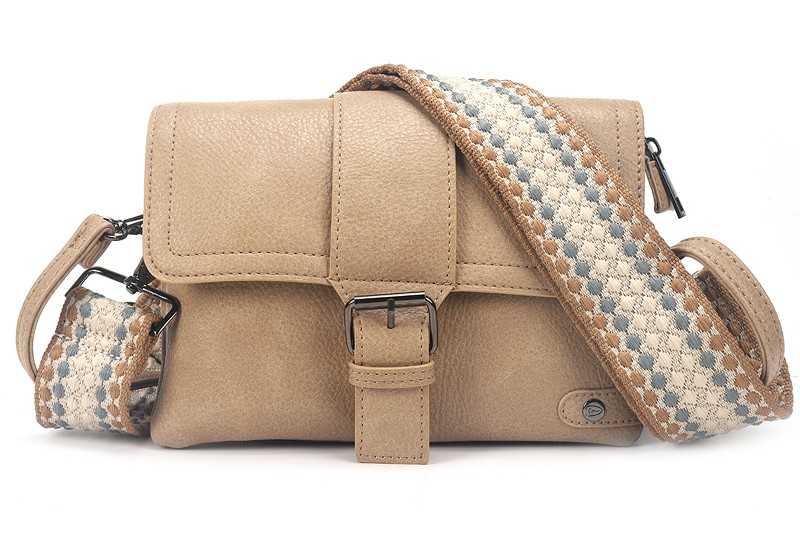 I'm Dutch New Colorado schoudertasje/clutch camel PU materiaal veganistisch leer handtas
