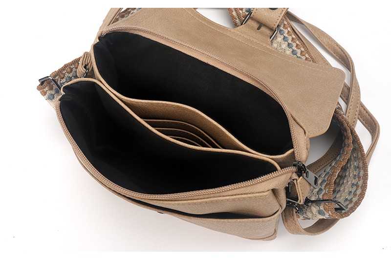 I'm Dutch New Colorado schoudertasje/clutch camel PU materiaal veganistisch leer handtas