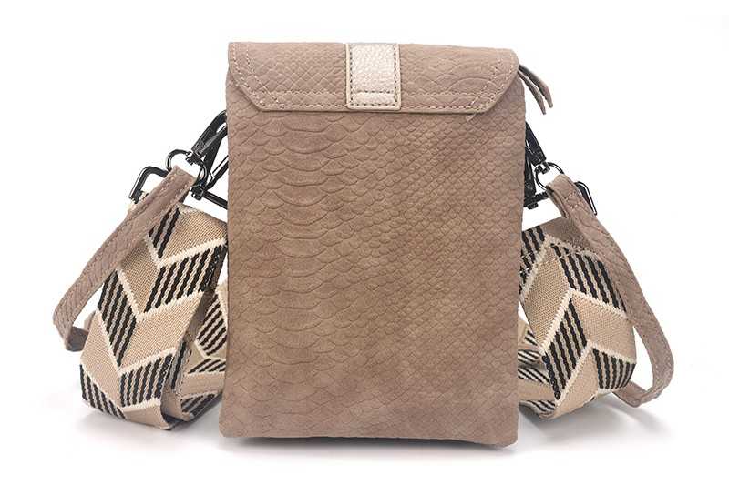 I'm Dutch crossbodytasje/schoudertasje Portofino camel PU materiaal