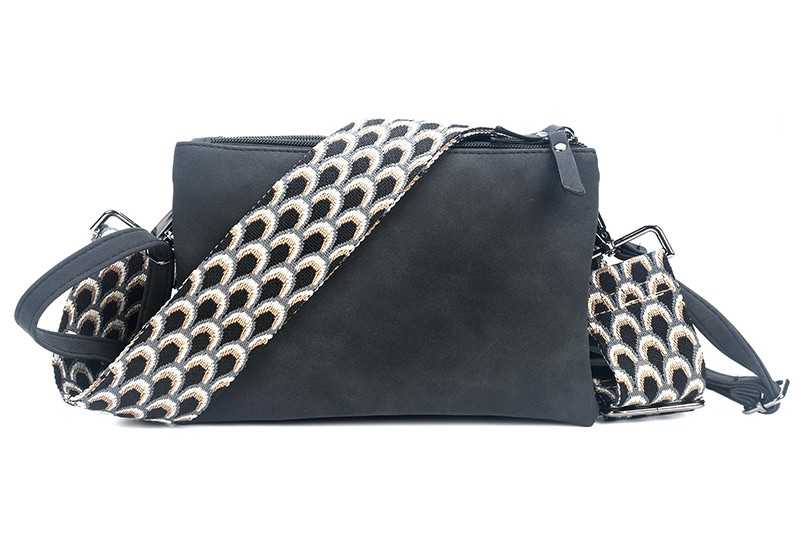 I'm Dutch crossbody en schoudertasje Milaan PU leer zwart new