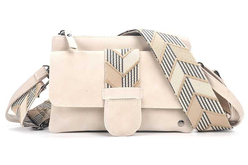 I'm Dutch crossbody en schoudertasje Milaan PU leer naturel new
