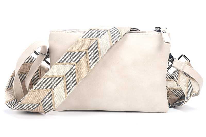 I'm Dutch crossbody en schoudertasje Milaan PU leer naturel new