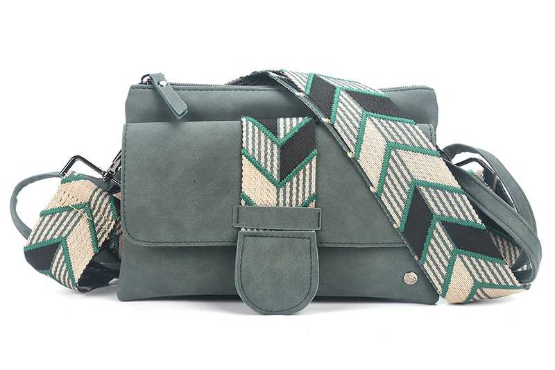 I'm Dutch crossbody en schoudertasje Milaan PU leer groen new