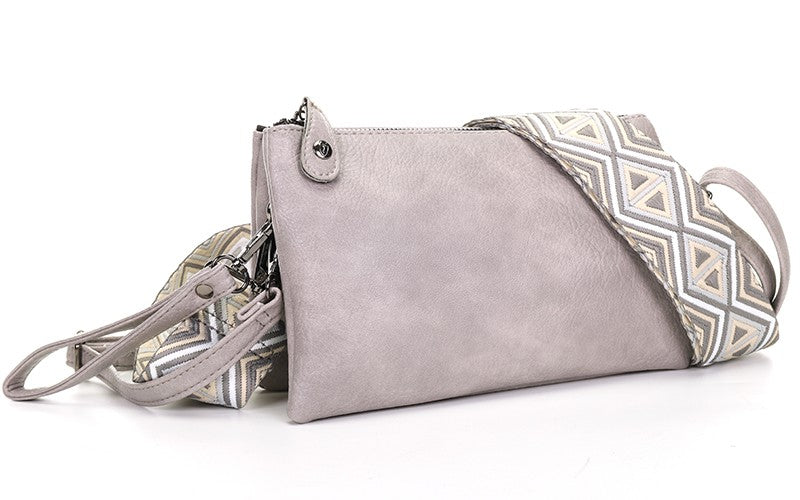I'm Dutch dames- / schoudertasje New York grey grijs PU leer 