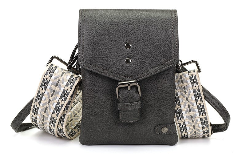 I'm Dutch telefoon/schoudertas Kansas dark grey donker grijs