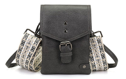 I'm Dutch telefoon/schoudertas Kansas dark grey donker grijs