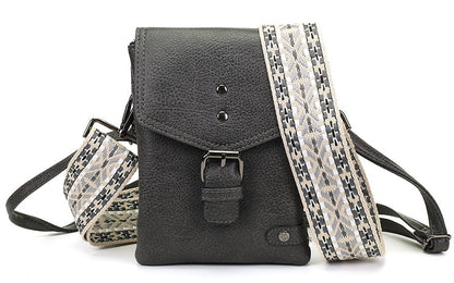 I'm Dutch telefoon/schoudertas Kansas dark grey donker grijs