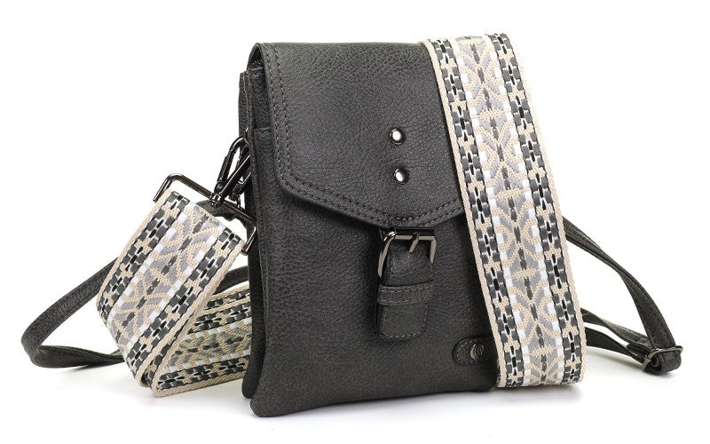 I'm Dutch telefoon/schoudertas Kansas dark grey donker grijs