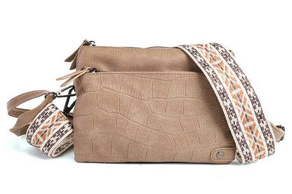 I'm Dutch telefoon/schoudertas Brussel taupe
