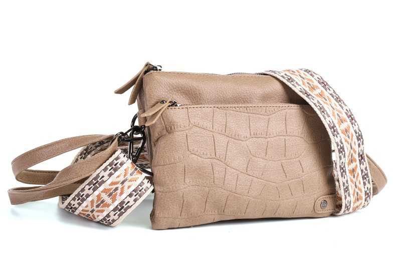I'm Dutch telefoon/schoudertas Brussel taupe