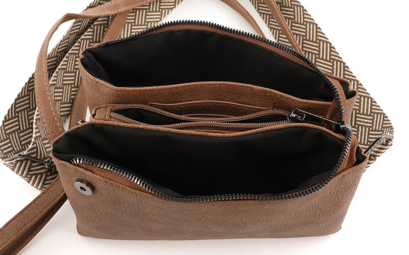 I'm Dutch dames- / schoudertasje New York camel PU leer 