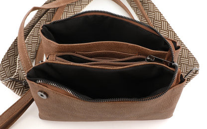 I'm Dutch dames- / schoudertasje New York camel PU leer 